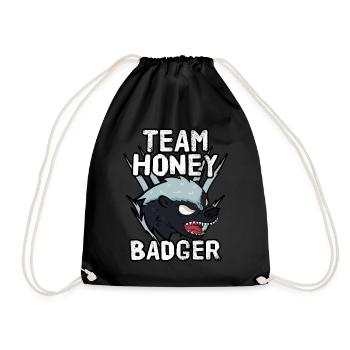 Team Honey Badger - Turnbeutel - Schwarz - Vorne