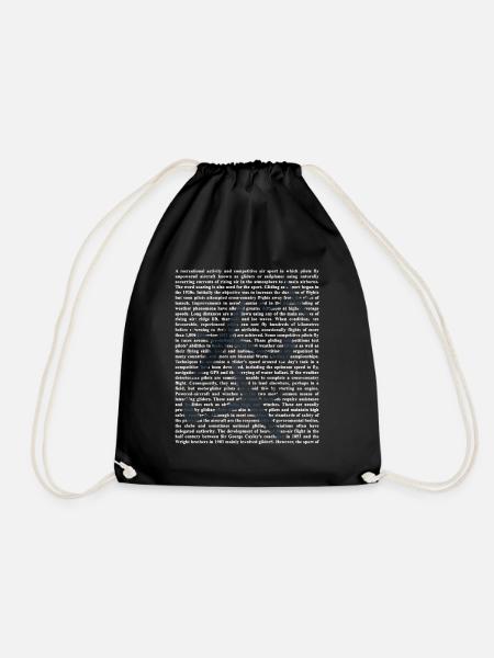 Gliding - Drawstring Bag - black