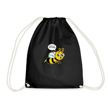 To bee, or not to bee? - Biene - Turnbeutel - Schwarz - Vorne