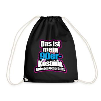 Das Ist Mein 90er Kostüm Retro Outfit Motto Party - Turnbeutel - Schwarz - Vorne