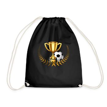 Équipe de soccer vainqueur de la coupe - Sac de sport léger - noir - Devant