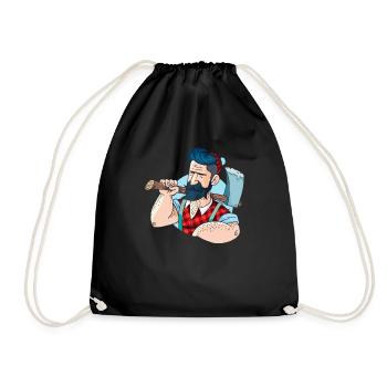 lumberjack - Drawstring Bag - black - Front
