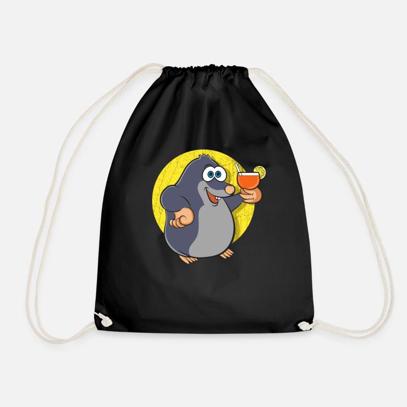 mole - Drawstring Bag - black