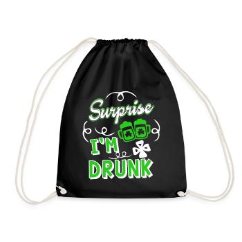 St Patrick's Day I'm Drunk St Patrick Day - Drawstring Bag - black - Front