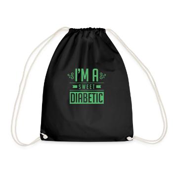 Diabétique - Sac de sport léger - noir - Devant
