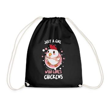 Poulet poulet - Sac de sport léger - noir - Devant