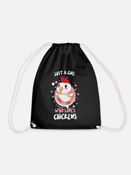 Chicken Chicken - Drawstring Bag - black