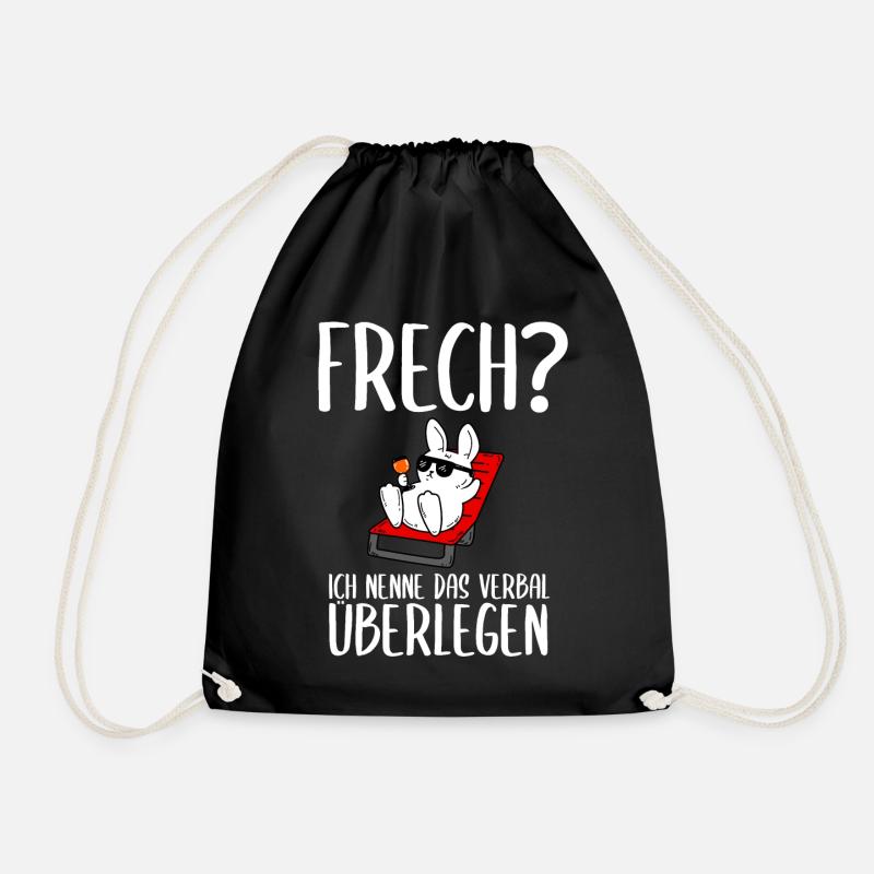 Frech? Ich nenne das verbal überlegen - Turnbeutel - Schwarz
