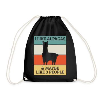 Alpaca - Turnbeutel - Schwarz - Vorne