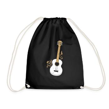 Gitarre - Turnbeutel - Schwarz - Vorne
