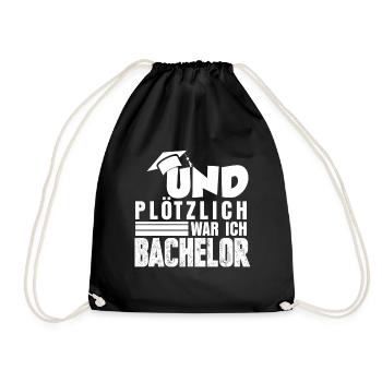 Bachelor Diplom - Turnbeutel - Schwarz - Vorne