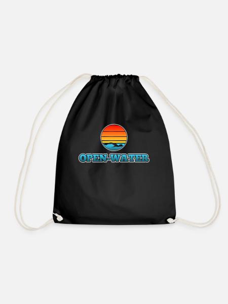 Swimmer swimming - Drawstring Bag - black