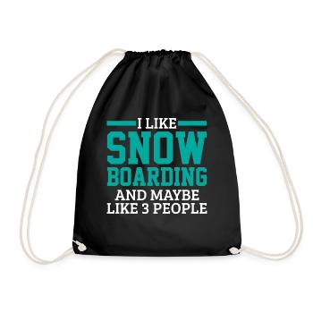 Snowboard snowboarder snowboard - Sac de sport léger - noir - Devant