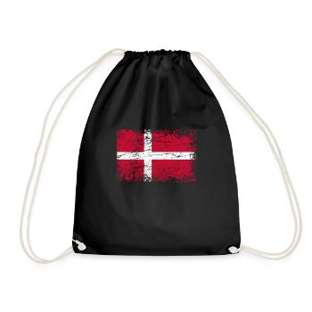 Danemark drapeau danois drapeau utilisé look - Sac de sport léger - noir - Devant