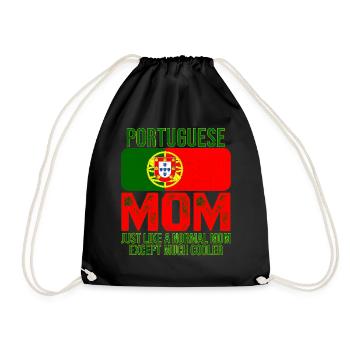 Portuguese Dad Portugal Flag Design Mother's Day - Turnbeutel - Schwarz - Vorne