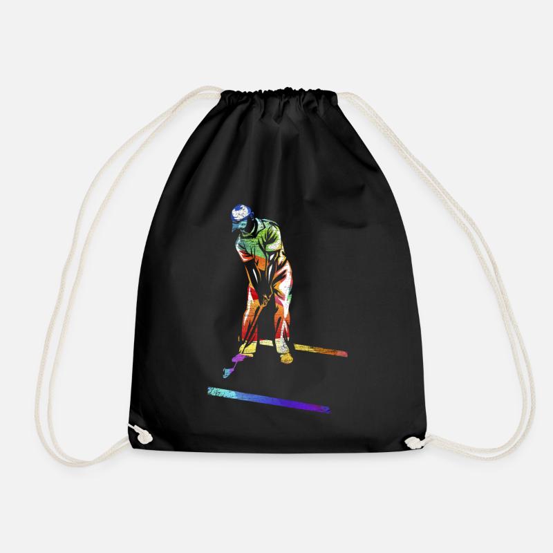 Minigolf Geschenk - Turnbeutel - Schwarz