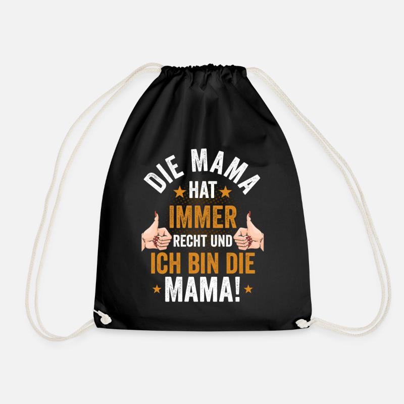 Mama Mutter Muttertag - Turnbeutel - Schwarz