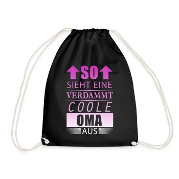 Verdammt Coole Oma beste Großmutter Geschenk Damen - Turnbeutel - Schwarz - Vorne