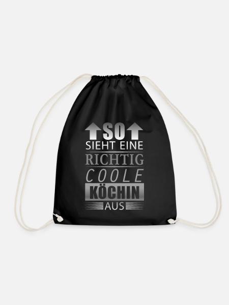 Coole Köchin Beste Köchin Geschenk Damen - Turnbeutel - Schwarz