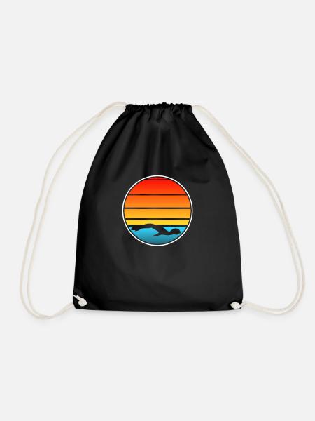swimmer - Drawstring Bag - black