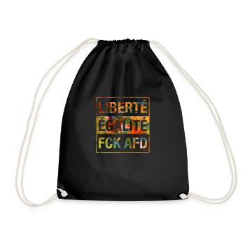 Liberté Égalité FCK AFD shirt - Drawstring Bag - black - Front