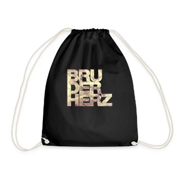 Bruderherz Bester Bruder der Welt Geschenkidee - Turnbeutel - Schwarz - Vorne