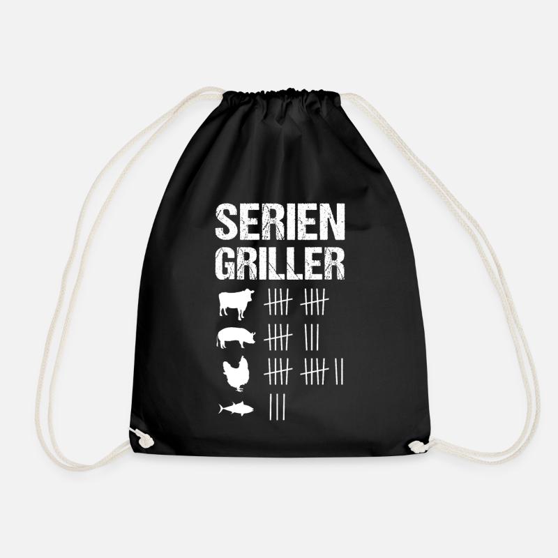 Seriengriller Grillen Grillfan BBQ Barbecue Männer - Turnbeutel - Schwarz