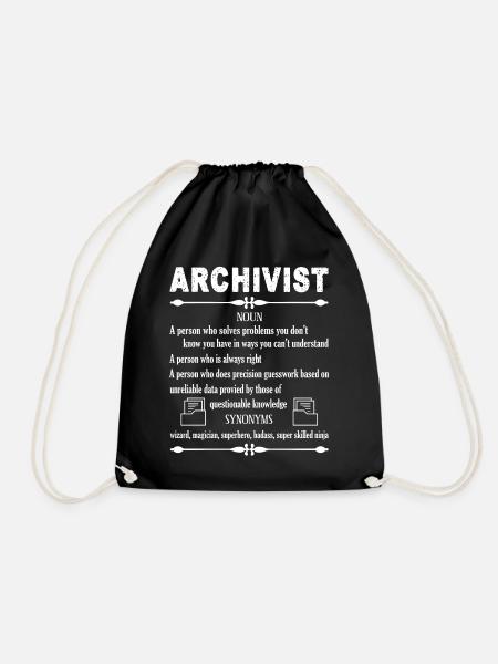 Archivar Archivar Definition - Turnbeutel - Schwarz