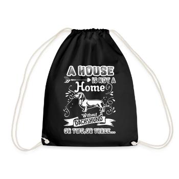 Maison teckel sans teckel - Sac de sport léger - noir - Devant
