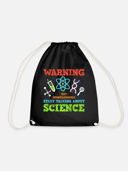 Science Wissenschaft Chemie Bio Physik - Turnbeutel - Schwarz