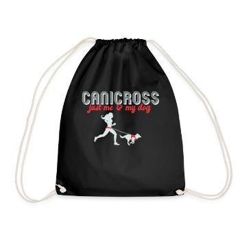 Dog sports, canicross - Drawstring Bag - black - Front