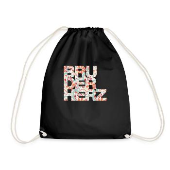 Bruderherz Bester Bruder der Welt Geschenkidee - Turnbeutel - Schwarz - Vorne