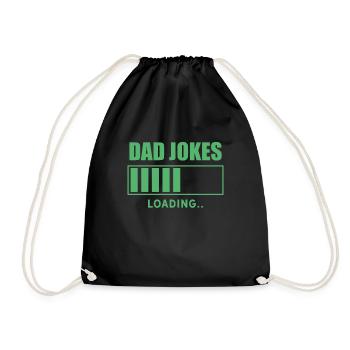 Dad funny saying dad joke dadjoke dad joke - Drawstring Bag - black - Front