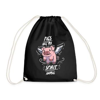 Pig Piglet Piggy Pig - Sac de sport léger - noir - Devant