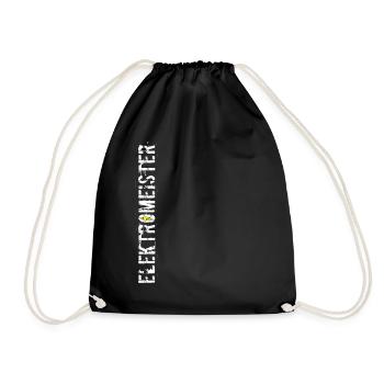Elektromeister ELEKTRIKER - Turnbeutel - Schwarz - Vorne