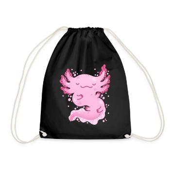 Axolotl - Drawstring Bag - black - Front