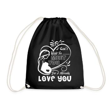 Fête des mères j'aime mon bébé - Sac de sport léger - noir - Devant