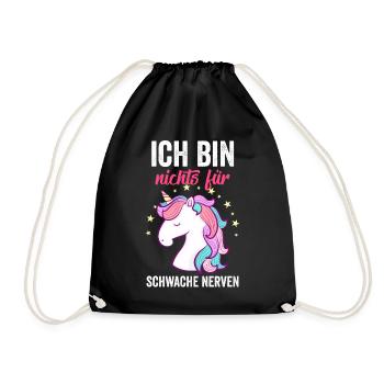 Ich bin nichts für Schwache Nerven - Turnbeutel - Schwarz - Vorne