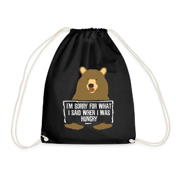 Je suis désolé pour ce que j'ai dit quand j'avais faim - Sac de sport léger - noir - Devant