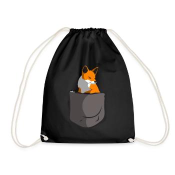 Renard doux - Sac de sport léger - noir - Devant