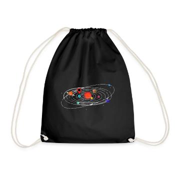 Carte du système solaire - Sac de sport léger - noir - Devant