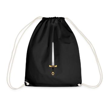 Golden knight sword - Drawstring Bag - black - Front