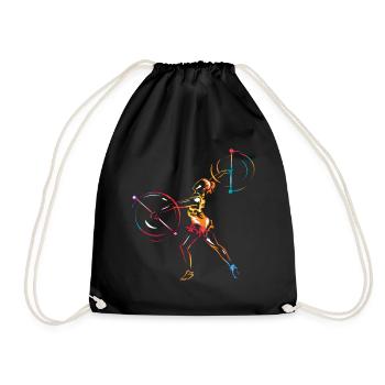 Baton Twirling Sport - Drawstring Bag - black - Front