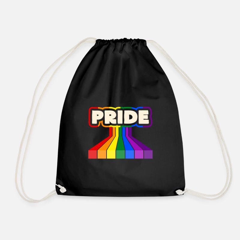 Gay Pride - Drawstring Bag - black