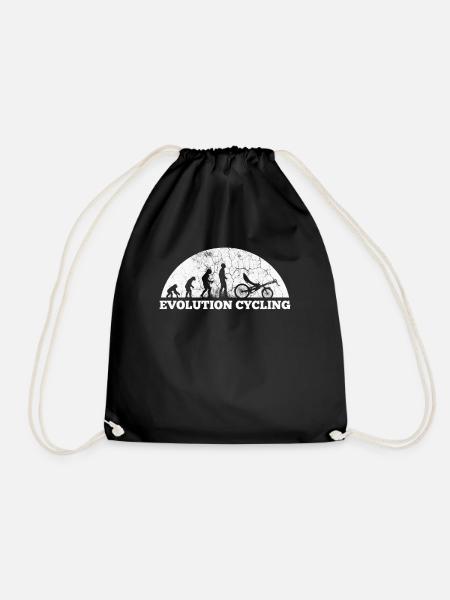 Bicycle tour recumbent bike - Drawstring Bag - black