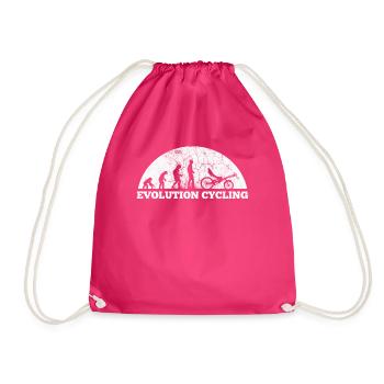 Bicycle tour recumbent bike - Drawstring Bag - fuchsia - Front