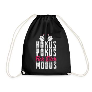 Hokus Pokus Fick Dich Modus Lustig - Turnbeutel - Schwarz - Vorne