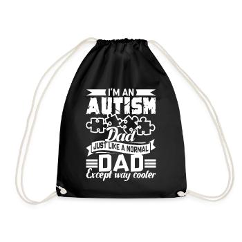 Sensibilisation à l'autisme Papa refroidisseur d'autisme - Sac de sport léger - noir - Devant