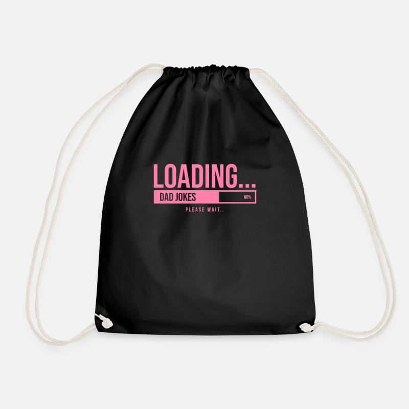 Funny Dad Joke Dad Joke Dad Say Dadjokes - Drawstring Bag - black