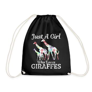 Giraffes Giraffe - Drawstring Bag - black - Front